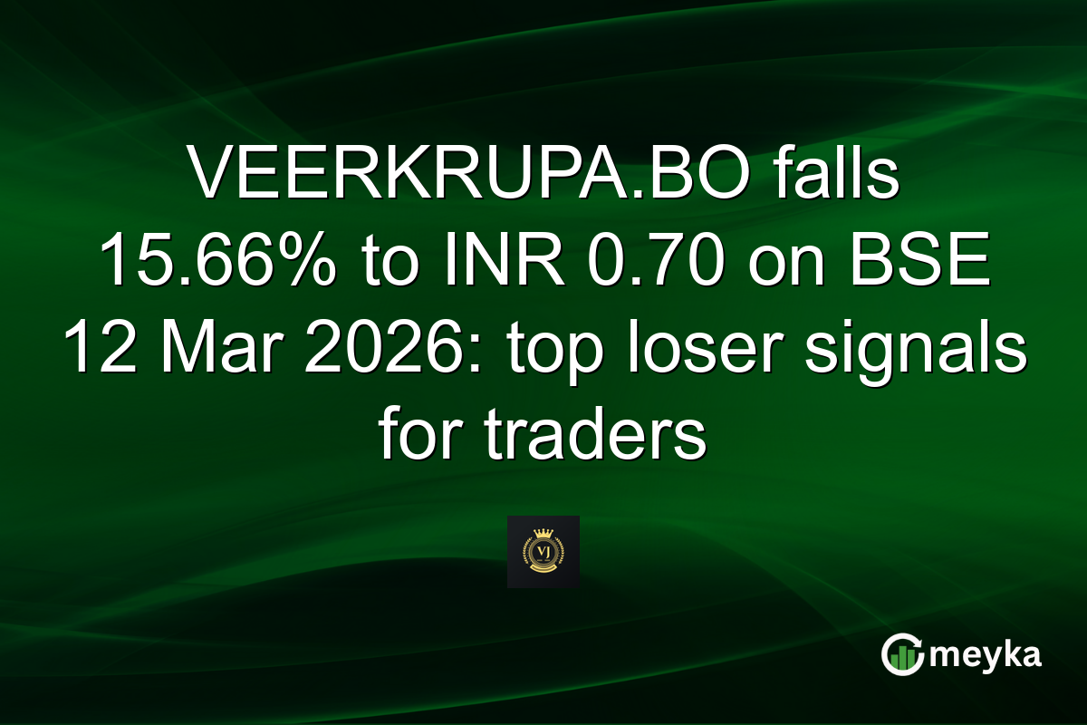 VEERKRUPA.BO falls 15.66% to INR 0.70 on BSE 12 Mar 2026: top loser signals for traders