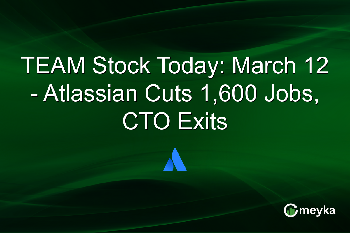 TEAM Stock Today: March 12 - Atlassian Cuts 1,600 Jobs, CTO Exits