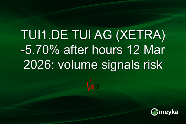 TUI1.DE TUI AG (XETRA) -5.70% after hours 12 Mar 2026: volume signals risk