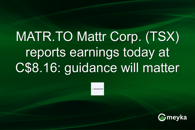 MATR.TO Mattr Corp. (TSX) reports earnings today at C$8.16: guidance will matter