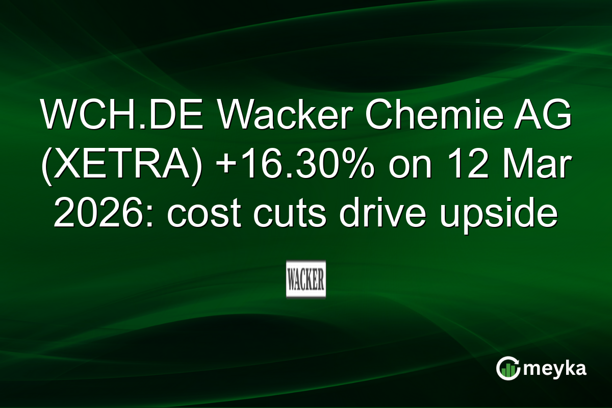 WCH.DE Wacker Chemie AG (XETRA) +16.30% on 12 Mar 2026: cost cuts drive upside