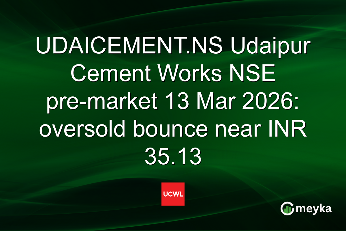 UDAICEMENT.NS Udaipur Cement Works NSE pre-market 13 Mar 2026: oversold bounce near INR 35.13