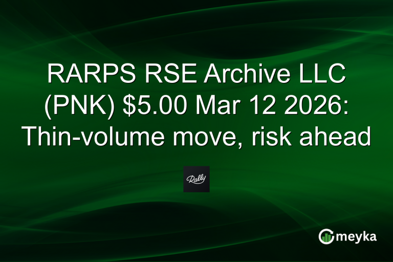RARPS RSE Archive LLC (PNK) $5.00 Mar 12 2026: Thin-volume move, risk ahead