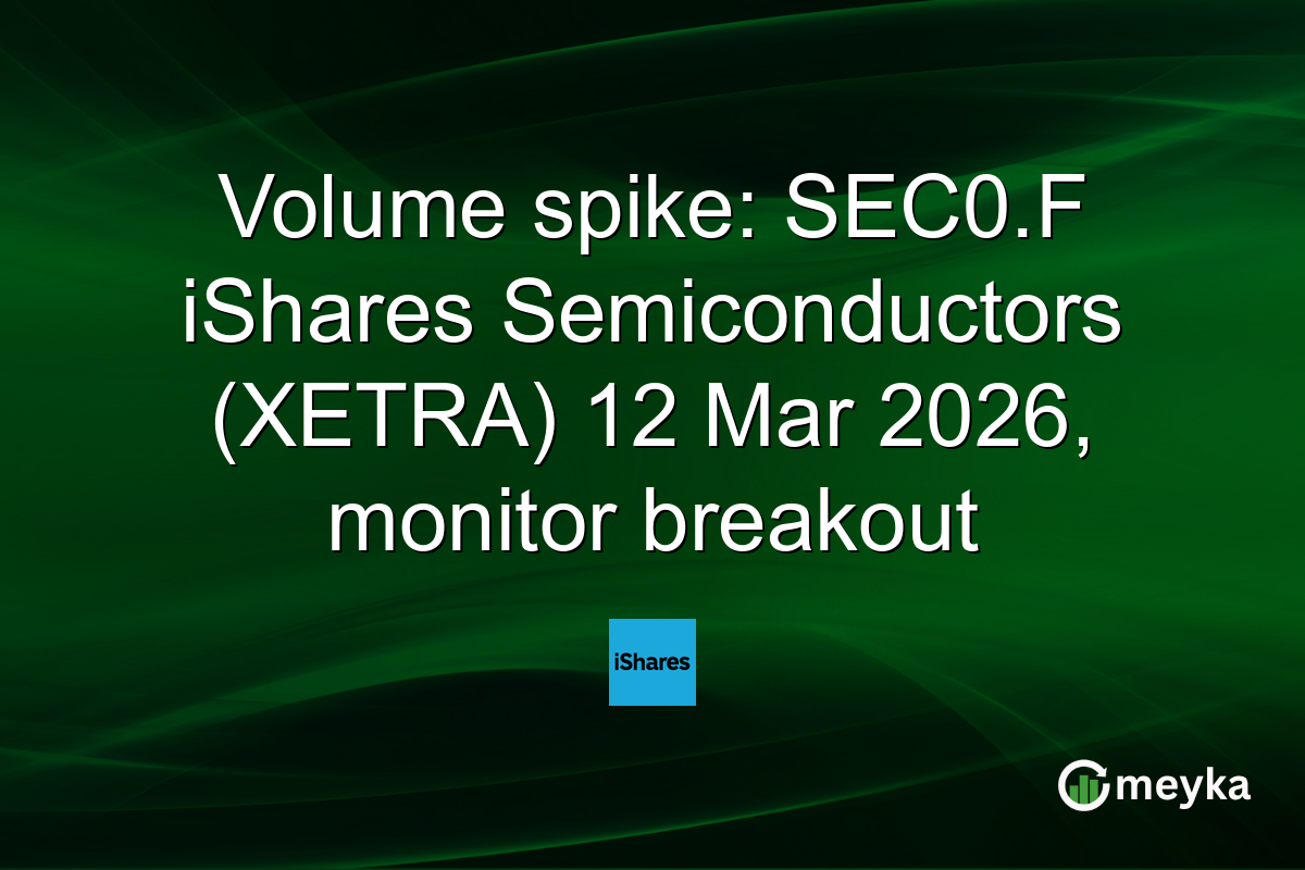 Volume spike: SEC0.F iShares Semiconductors (XETRA) 12 Mar 2026, monitor breakout