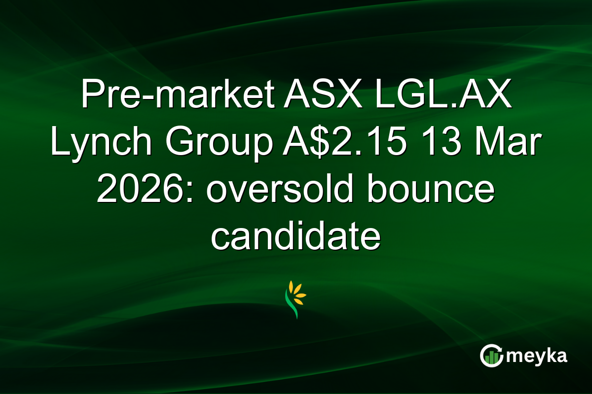 Pre-market ASX LGL.AX Lynch Group A$2.15 13 Mar 2026: oversold bounce candidate