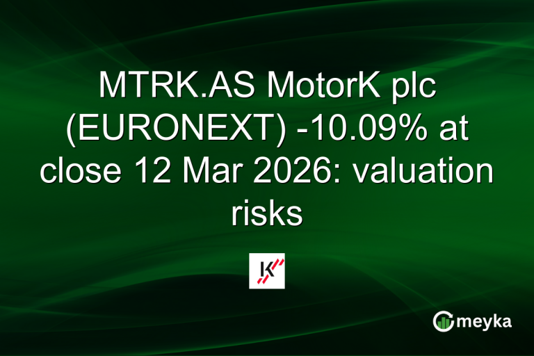 MTRK.AS MotorK plc (EURONEXT) -10.09% at close 12 Mar 2026: valuation risks