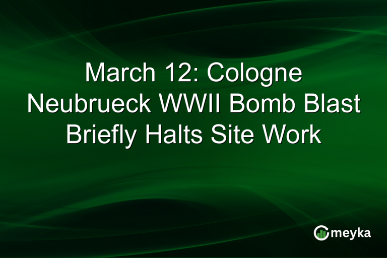 March 12: Cologne Neubrueck WWII Bomb Blast Briefly Halts Site Work