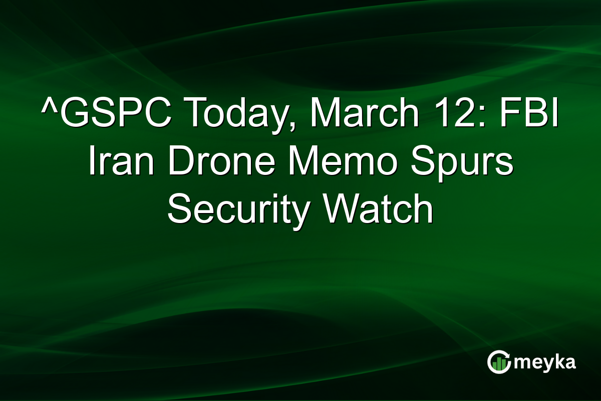 ^GSPC Today, March 12: FBI Iran Drone Memo Spurs Security Watch