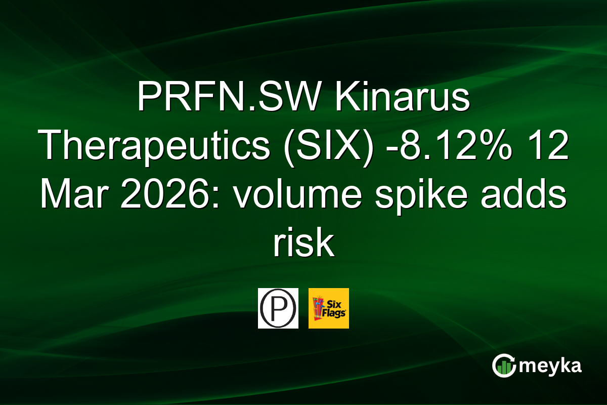 PRFN.SW Kinarus Therapeutics (SIX) -8.12% 12 Mar 2026: volume spike adds risk
