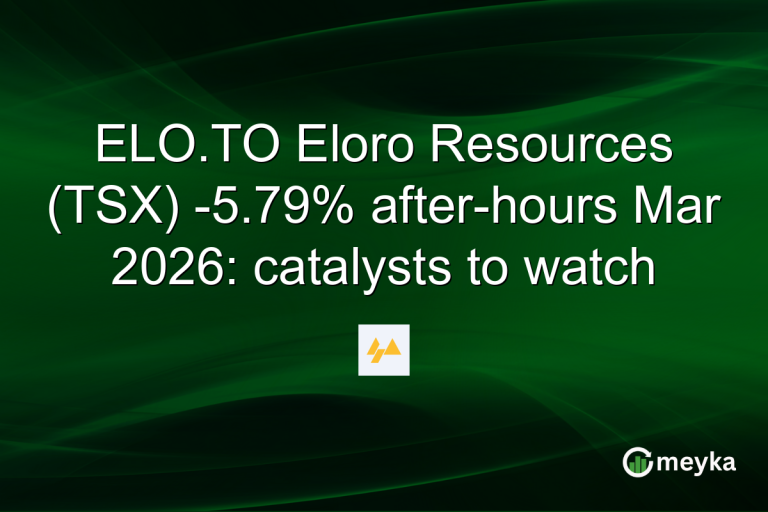 ELO.TO Eloro Resources (TSX) -5.79% after-hours Mar 2026: catalysts to watch