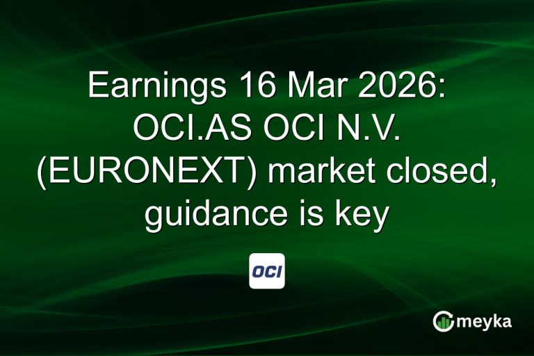 Earnings 16 Mar 2026: OCI.AS OCI N.V. (EURONEXT) market closed, guidance is key