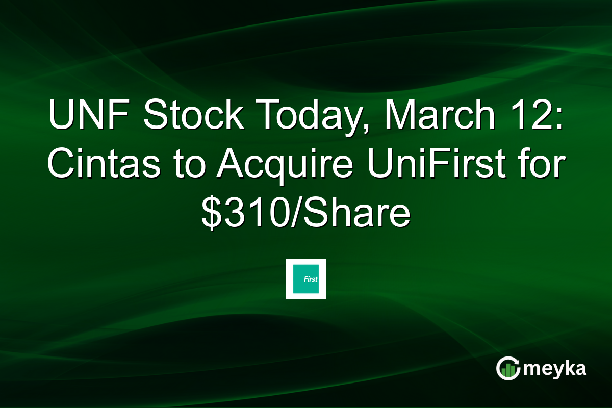 UNF Stock Today, March 12: Cintas to Acquire UniFirst for $310/Share