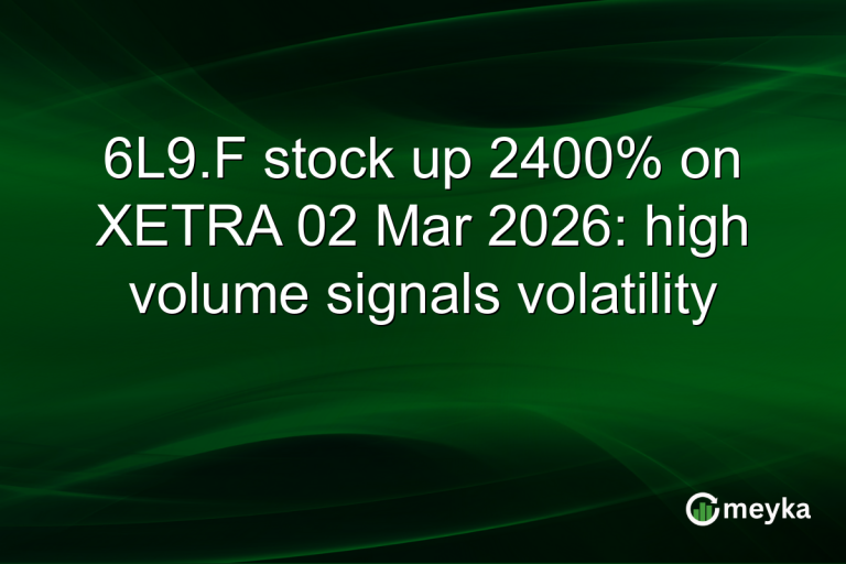 6L9.F stock up 2400% on XETRA 02 Mar 2026: high volume signals volatility