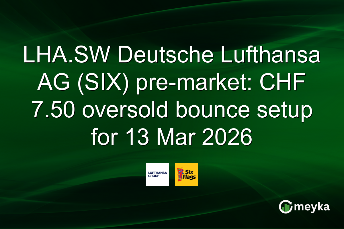 LHA.SW Deutsche Lufthansa AG (SIX) pre-market: CHF 7.50 oversold bounce setup for 13 Mar 2026