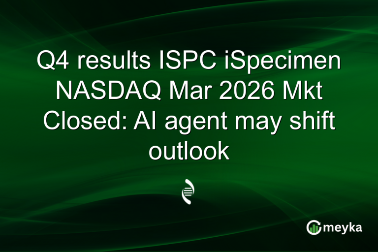 Q4 results ISPC iSpecimen NASDAQ Mar 2026 Mkt Closed: AI agent may shift outlook