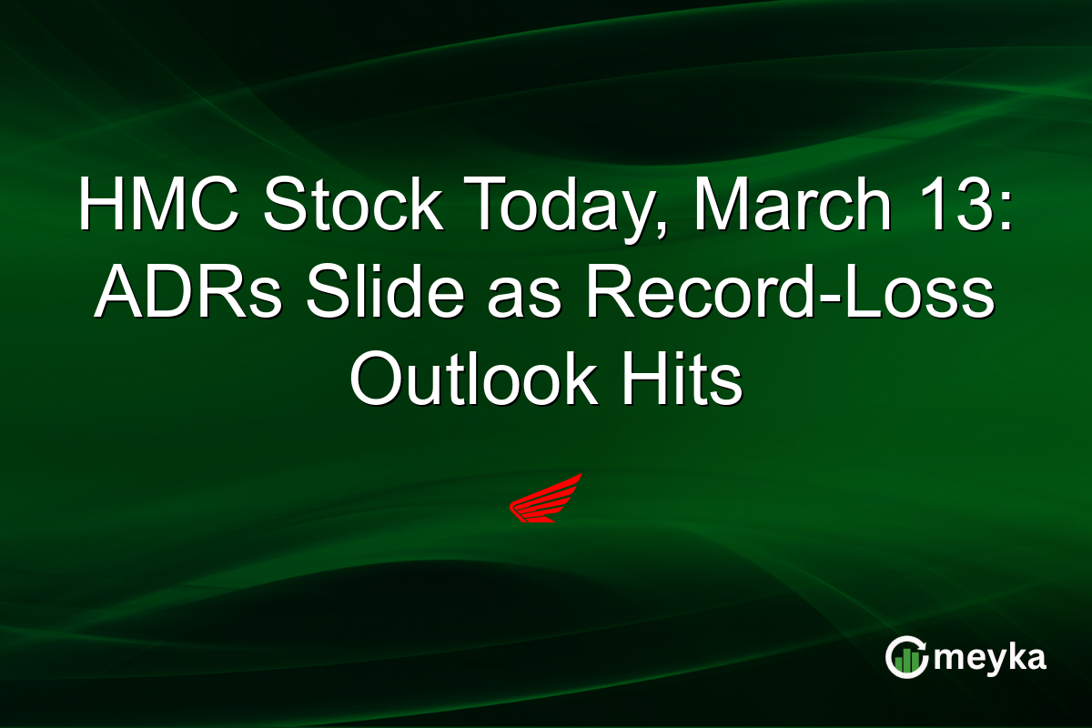 HMC Stock Today, March 13: ADRs Slide as Record-Loss Outlook Hits
