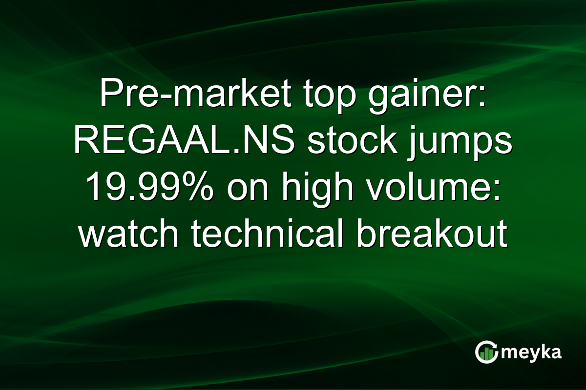 Pre-market top gainer: REGAAL.NS stock jumps 19.99% on high volume: watch technical breakout