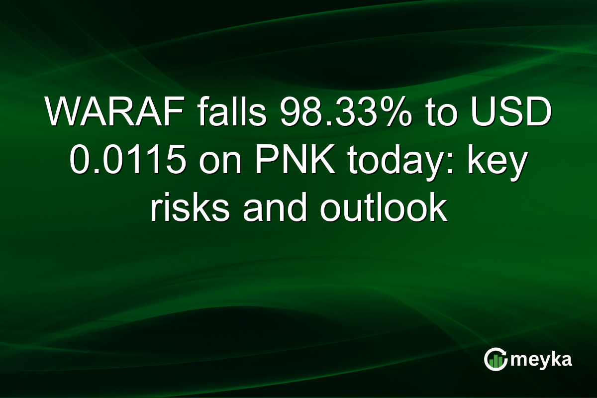 WARAF falls 98.33% to USD 0.0115 on PNK today: key risks and outlook