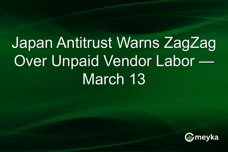 Japan Antitrust Warns ZagZag Over Unpaid Vendor Labor — March 13
