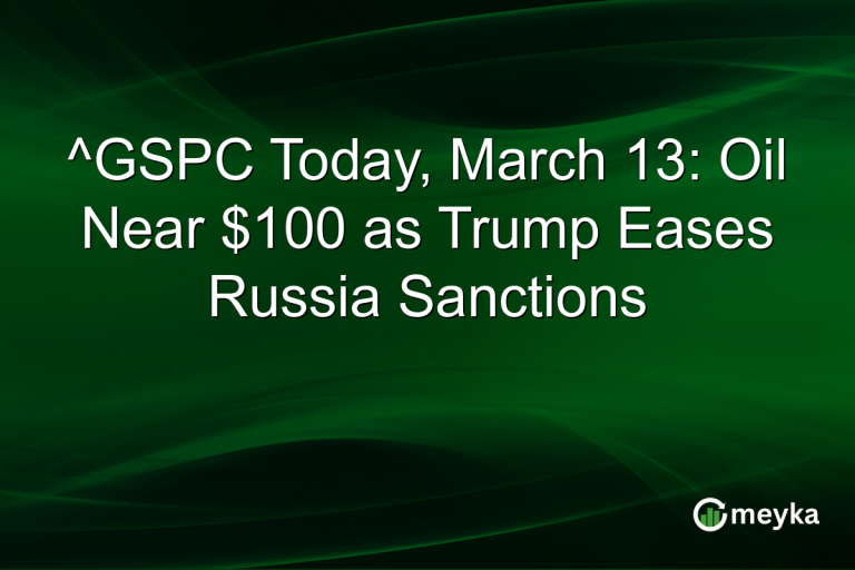 ^GSPC Today, March 13: Oil Near $100 as Trump Eases Russia Sanctions