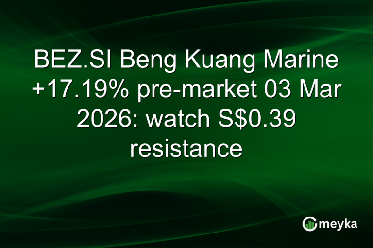 BEZ.SI Beng Kuang Marine +17.19% pre-market 03 Mar 2026: watch S$0.39 resistance