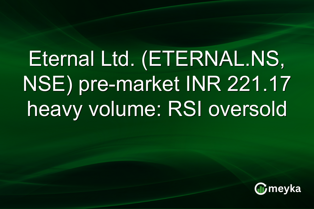 Eternal Ltd. (ETERNAL.NS, NSE) pre-market INR 221.17 heavy volume: RSI oversold