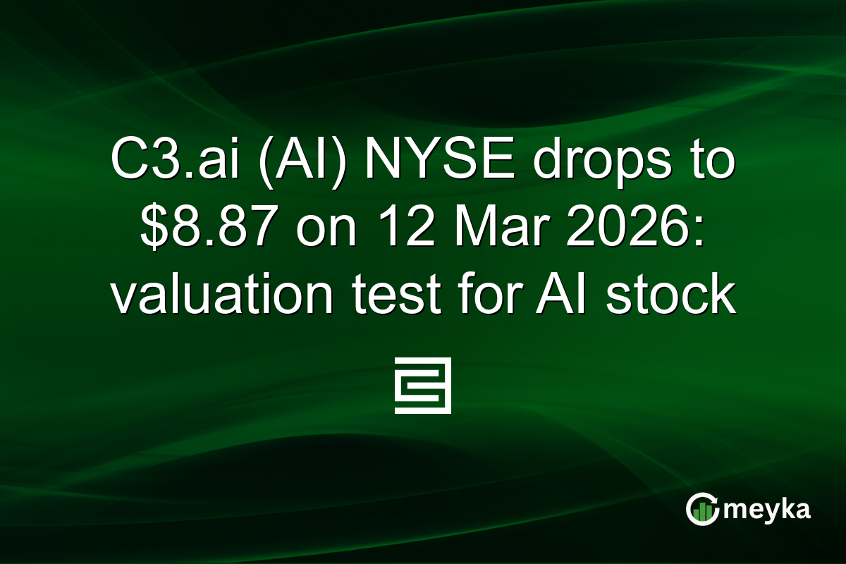 C3.ai (AI) NYSE drops to $8.87 on 12 Mar 2026: valuation test for AI stock