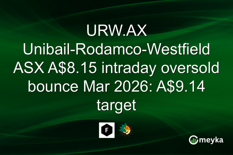 URW.AX Unibail-Rodamco-Westfield ASX A$8.15 intraday oversold bounce Mar 2026: A$9.14 target