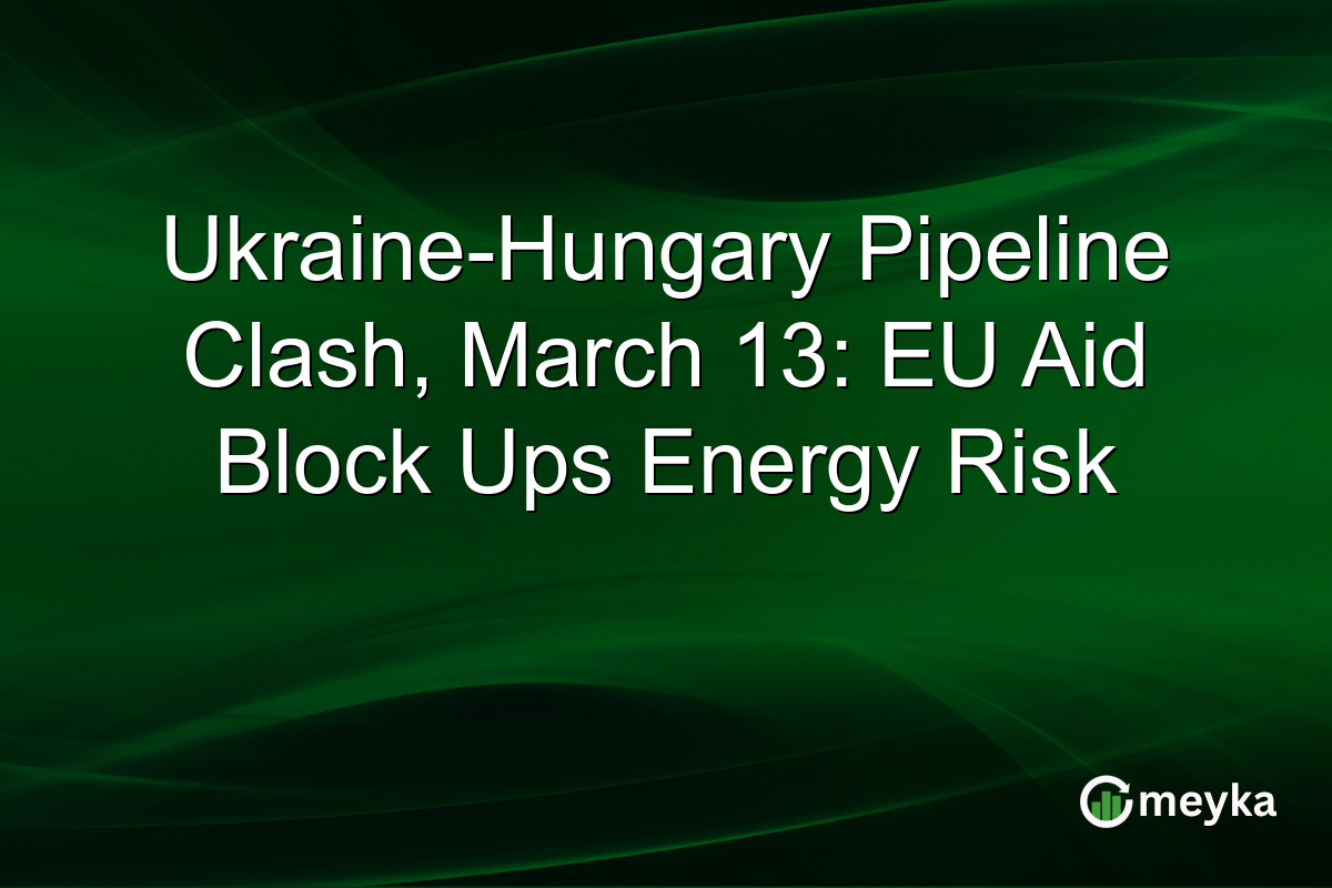 Ukraine-Hungary Pipeline Clash, March 13: EU Aid Block Ups Energy Risk