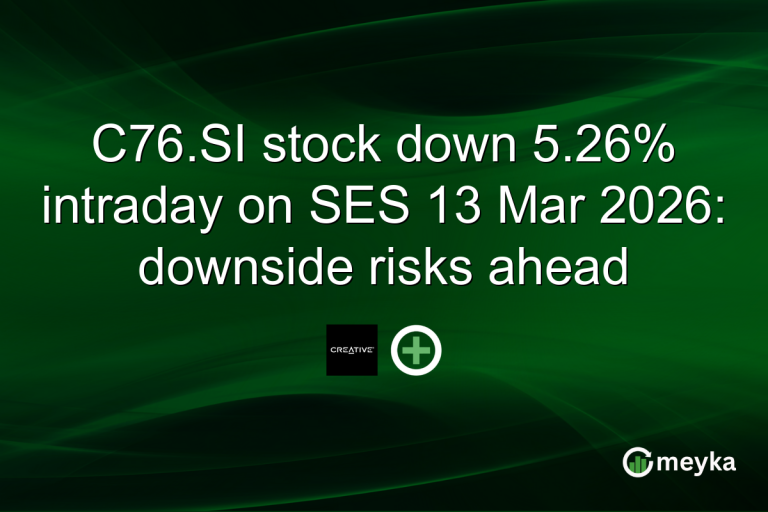 C76.SI stock down 5.26% intraday on SES 13 Mar 2026: downside risks ahead