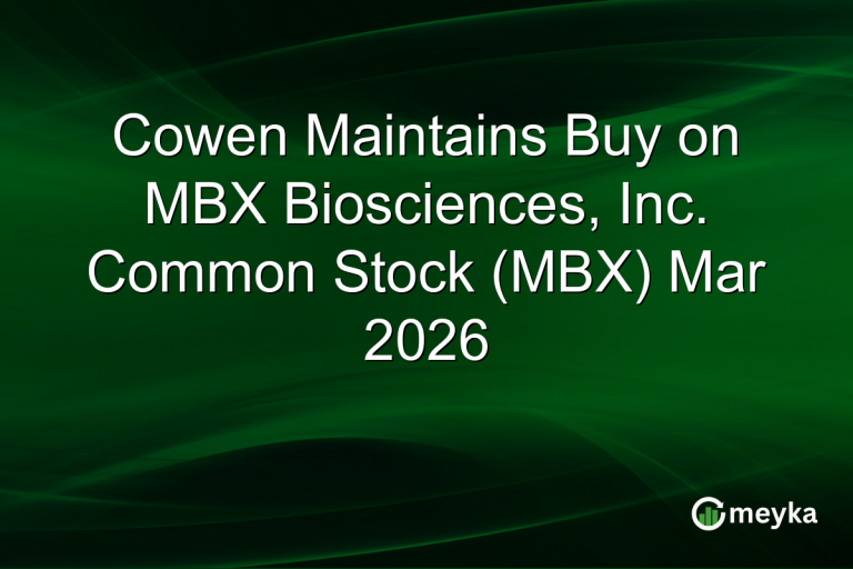 Cowen Maintains Buy on MBX Biosciences, Inc. Common Stock (MBX) Mar 2026