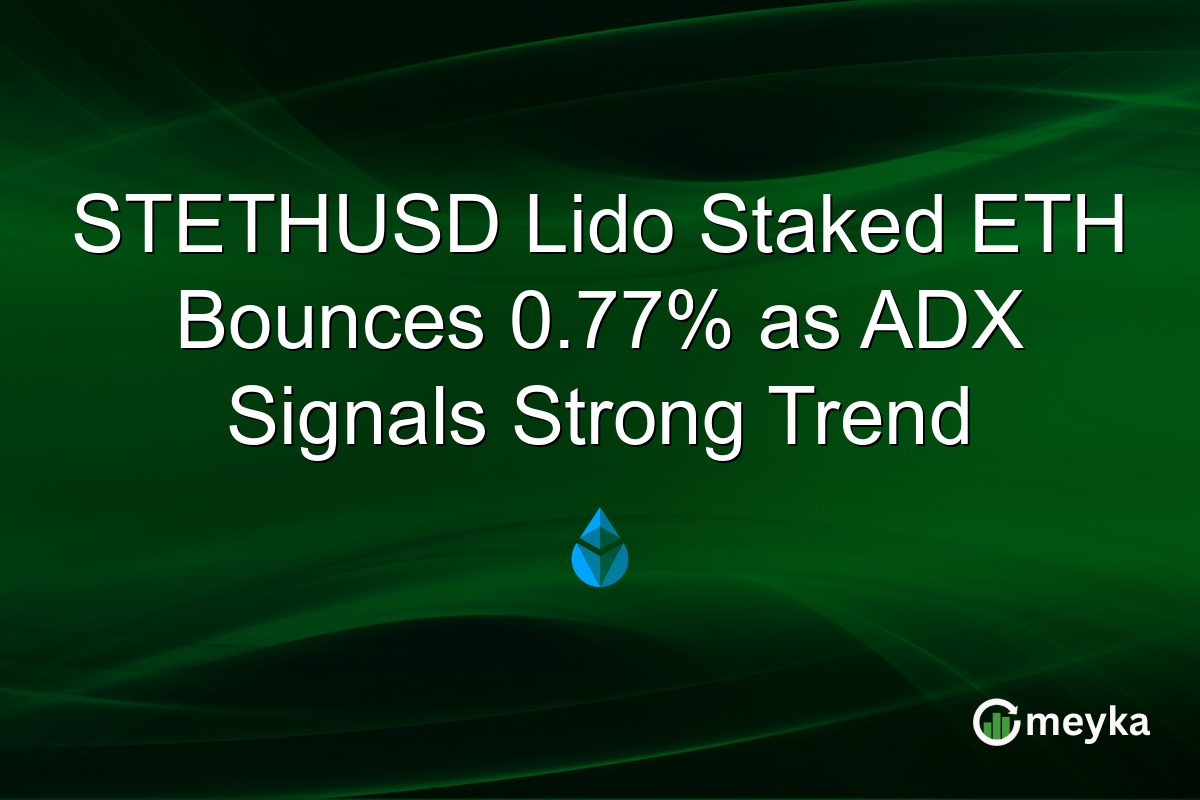STETHUSD Lido Staked ETH Bounces 0.77% as ADX Signals Strong Trend