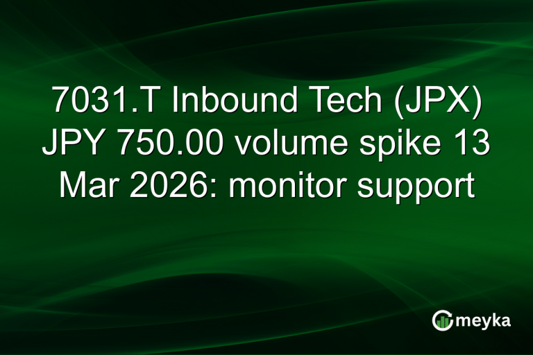 7031.T Inbound Tech (JPX) JPY 750.00 volume spike 13 Mar 2026: monitor support