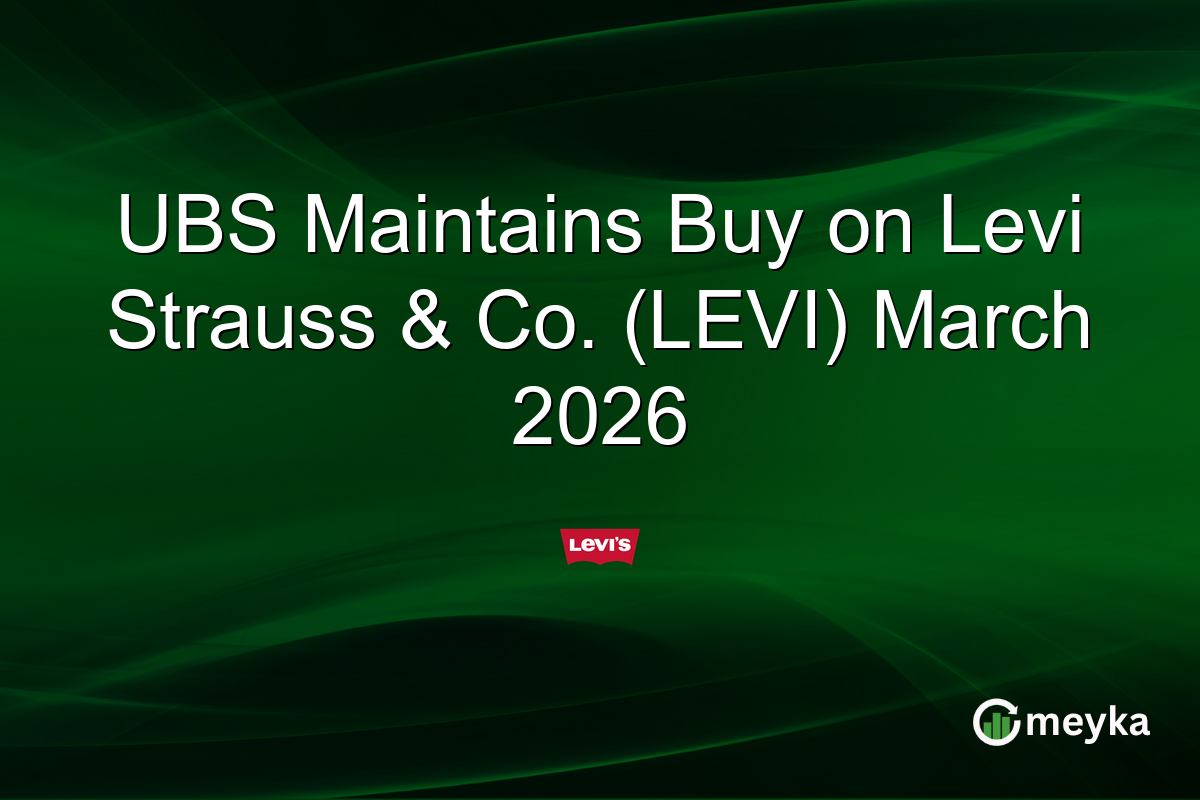 UBS Maintains Buy on Levi Strauss & Co. (LEVI) March 2026