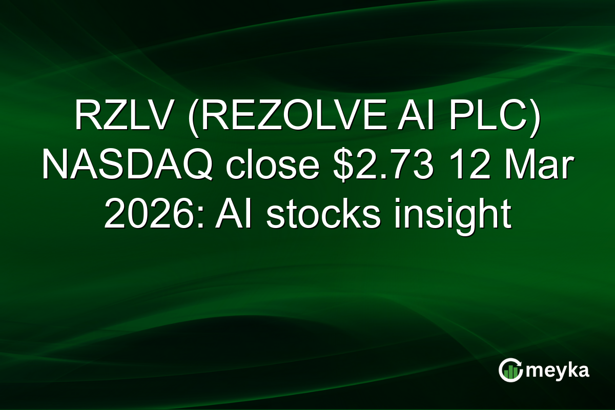 RZLV (REZOLVE AI PLC) NASDAQ close $2.73 12 Mar 2026: AI stocks insight