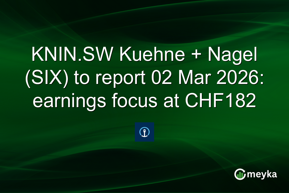KNIN.SW Kuehne + Nagel (SIX) to report 02 Mar 2026: earnings focus at CHF182