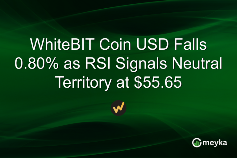 WhiteBIT Coin USD Falls 0.80% as RSI Signals Neutral Territory at $55.65