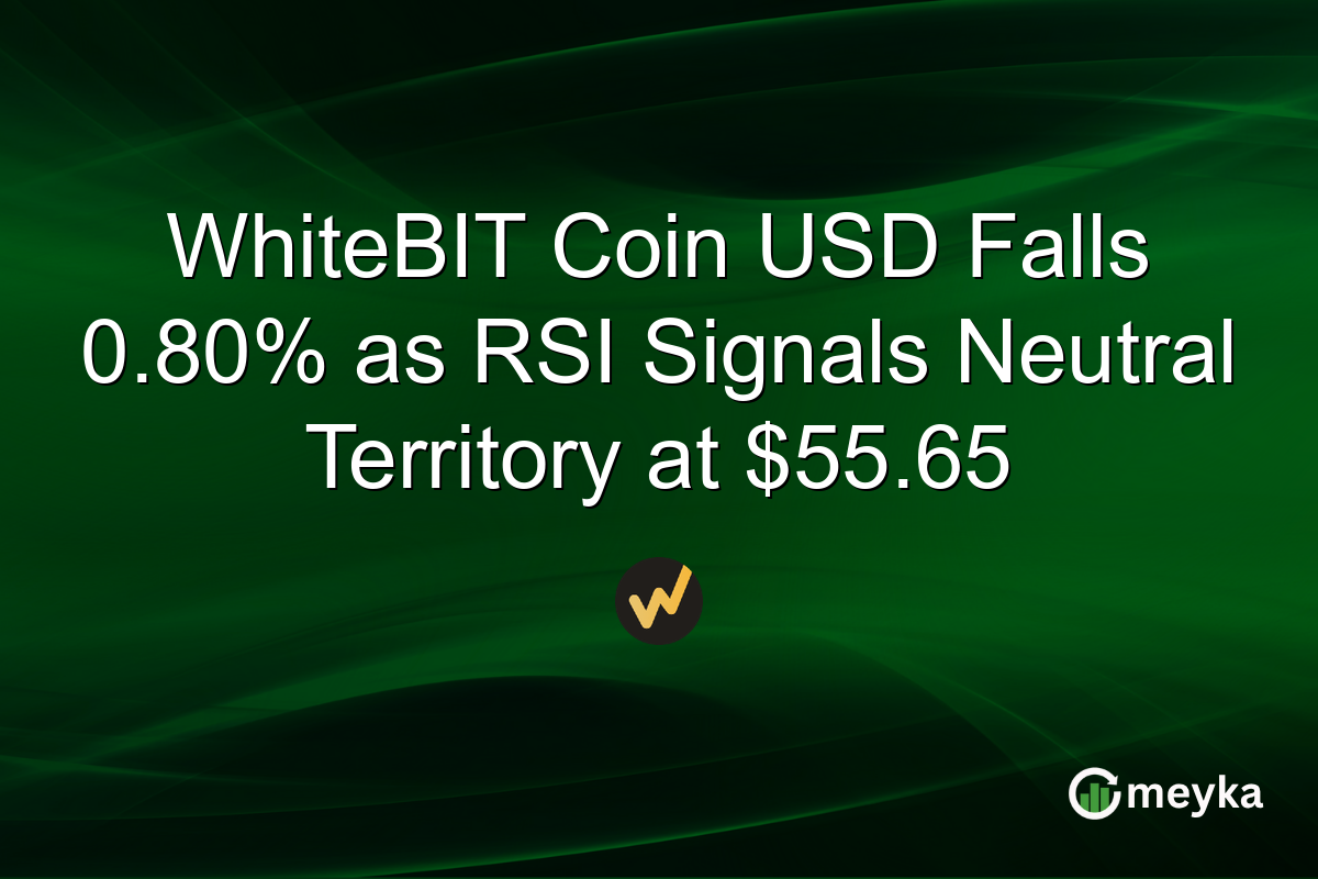 WhiteBIT Coin USD Falls 0.80% as RSI Signals Neutral Territory at $55.65
