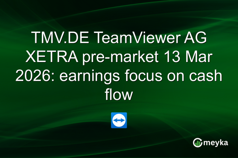 TMV.DE TeamViewer AG XETRA pre-market 13 Mar 2026: earnings focus on cash flow