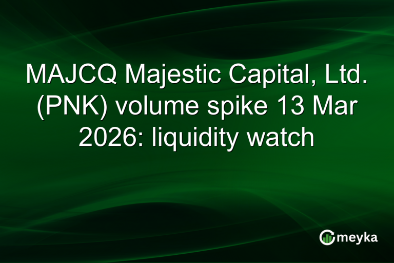 MAJCQ Majestic Capital, Ltd. (PNK) volume spike 13 Mar 2026: liquidity watch