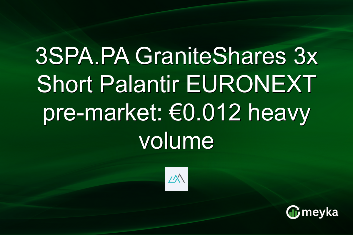 3SPA.PA GraniteShares 3x Short Palantir EURONEXT pre-market: €0.012 heavy volume