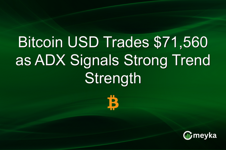 Bitcoin USD Trades $71,560 as ADX Signals Strong Trend Strength