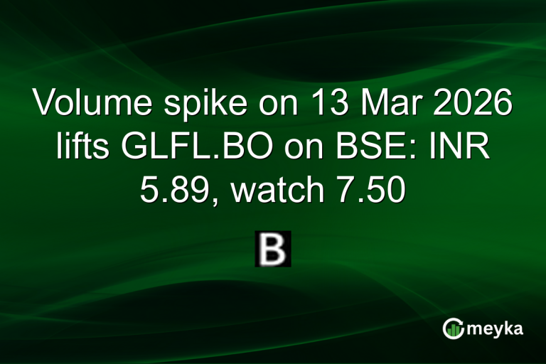 Volume spike on 13 Mar 2026 lifts GLFL.BO on BSE: INR 5.89, watch 7.50