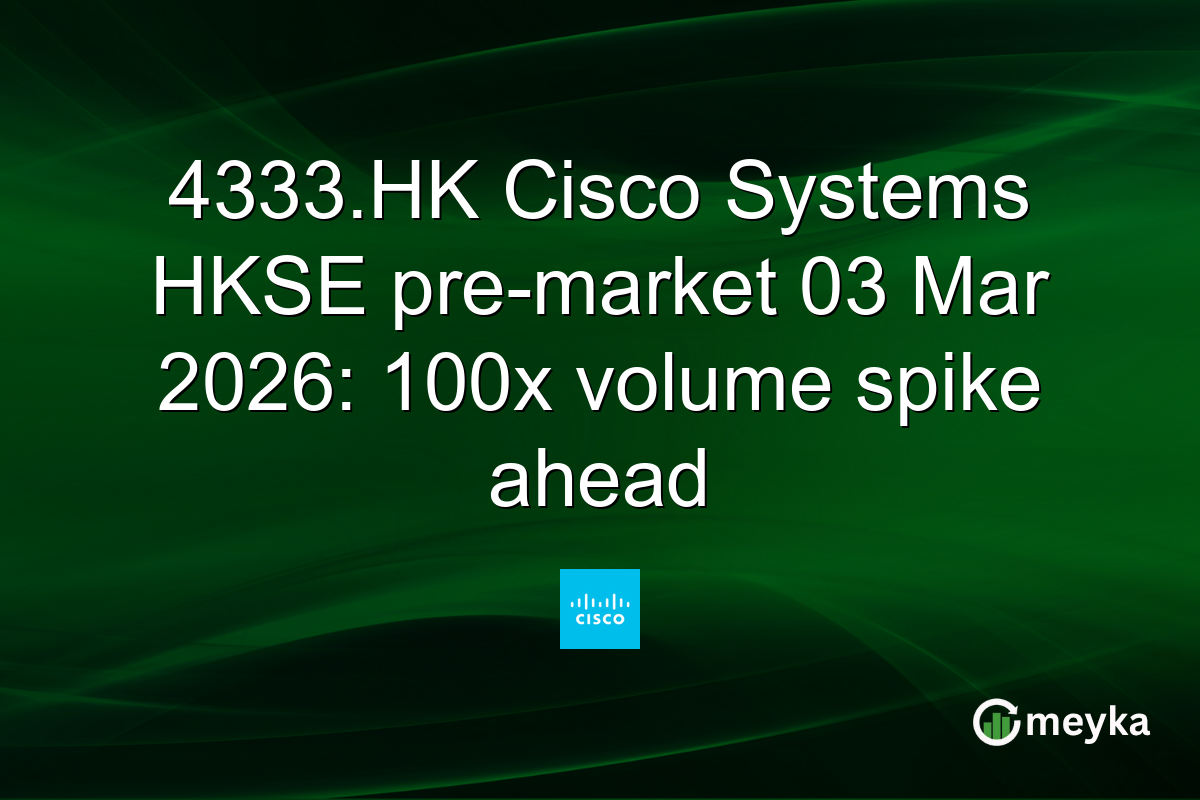4333.HK Cisco Systems HKSE pre-market 03 Mar 2026: 100x volume spike ahead