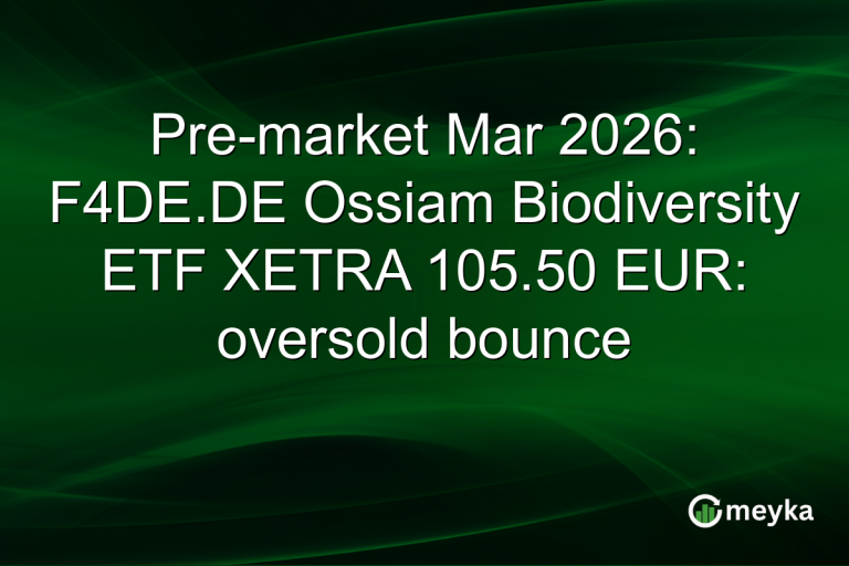 Pre-market Mar 2026: F4DE.DE Ossiam Biodiversity ETF XETRA 105.50 EUR: oversold bounce