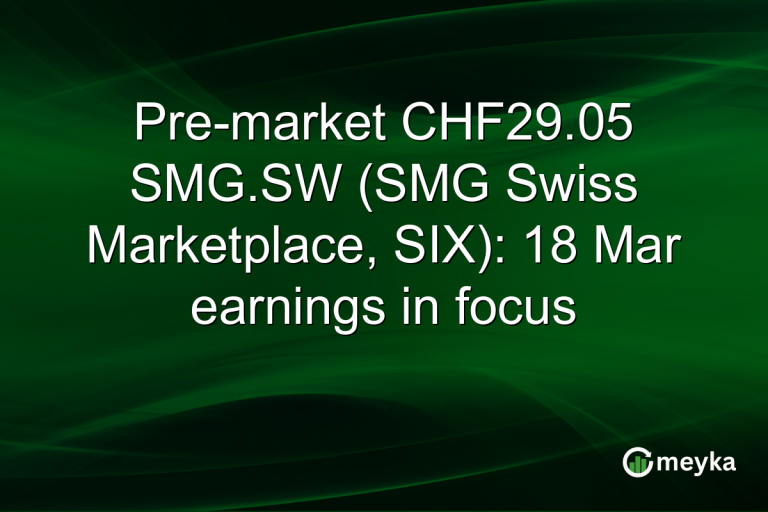 Pre-market CHF29.05 SMG.SW (SMG Swiss Marketplace, SIX): 18 Mar earnings in focus