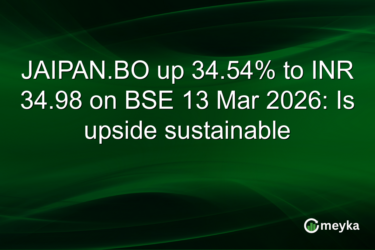 JAIPAN.BO up 34.54% to INR 34.98 on BSE 13 Mar 2026: Is upside sustainable