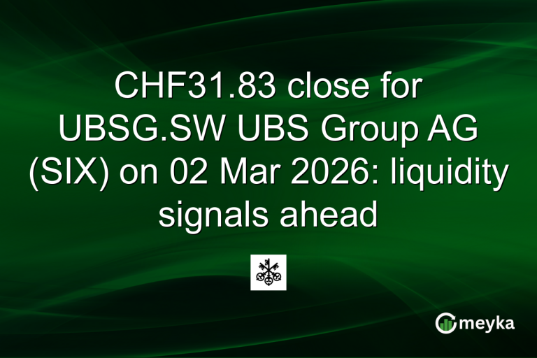 CHF31.83 close for UBSG.SW UBS Group AG (SIX) on 02 Mar 2026: liquidity signals ahead
