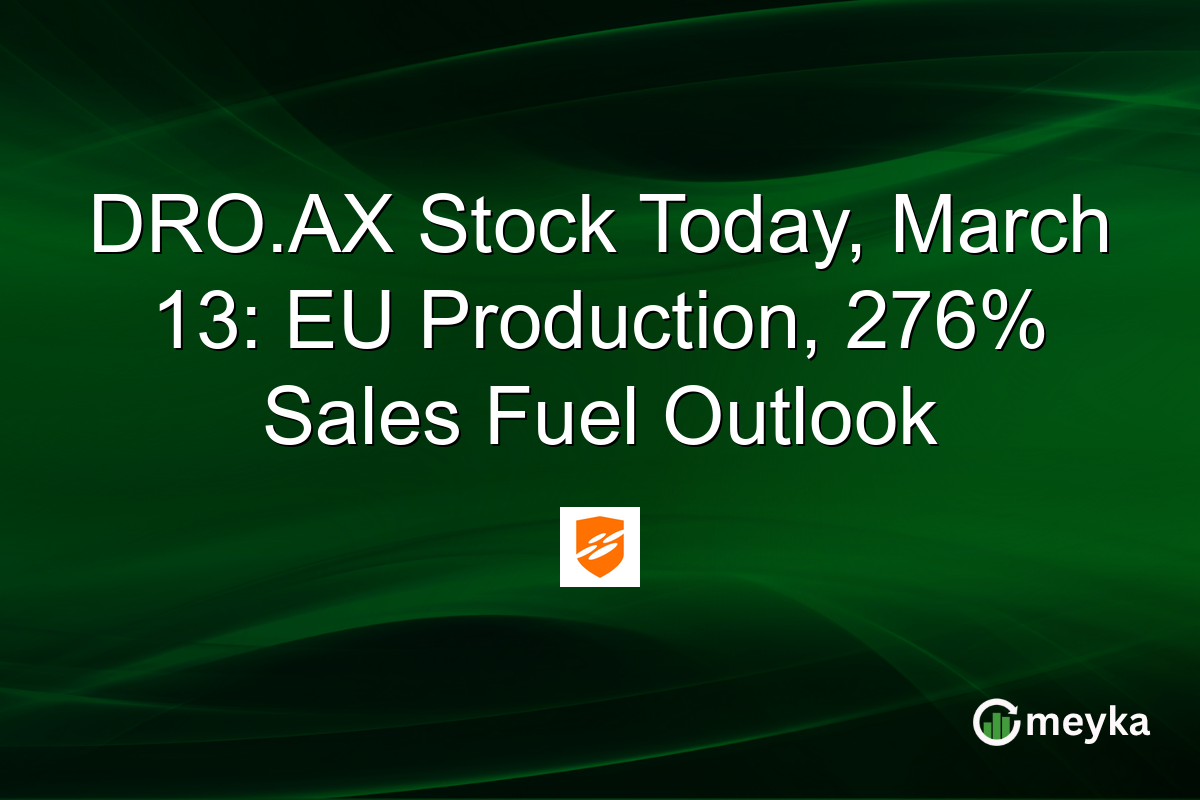 DRO.AX Stock Today, March 13: EU Production, 276% Sales Fuel Outlook