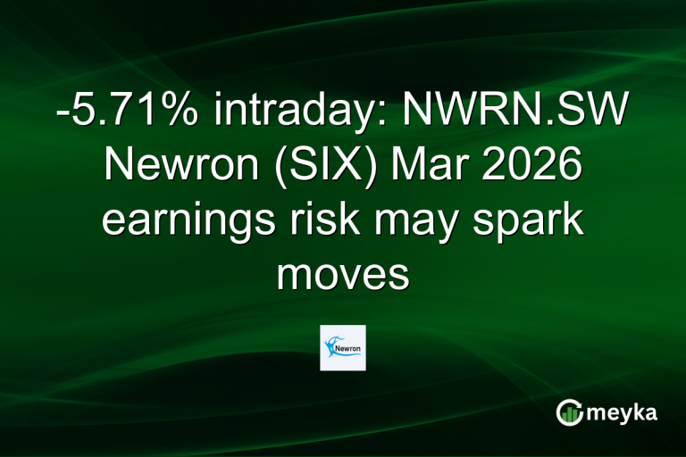 -5.71% intraday: NWRN.SW Newron (SIX) Mar 2026 earnings risk may spark moves